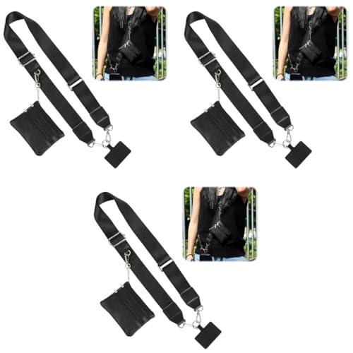 ZORBES® Fashion Phone Strap with Small PU Cash Bag Removable Shoulder Strap Insert Sheet Anti-lost Universal Adjustable Polyester for Travel Daily 3 PCS ZORBES® Fashion Phone Strap with Small PU Cash Bag Removable Shoulder Strap Insert Sheet Anti-lost Universal Adjustable Polyester for Travel Daily 3 PCS
